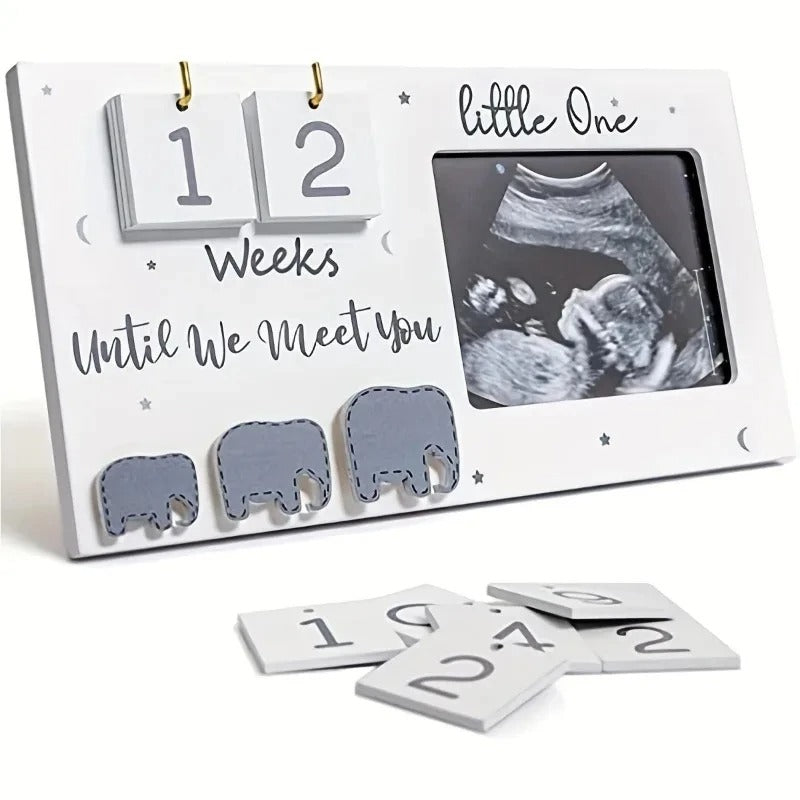Baby Ultraschallbilder Fotorahmen mit Countdown - personalisierbar