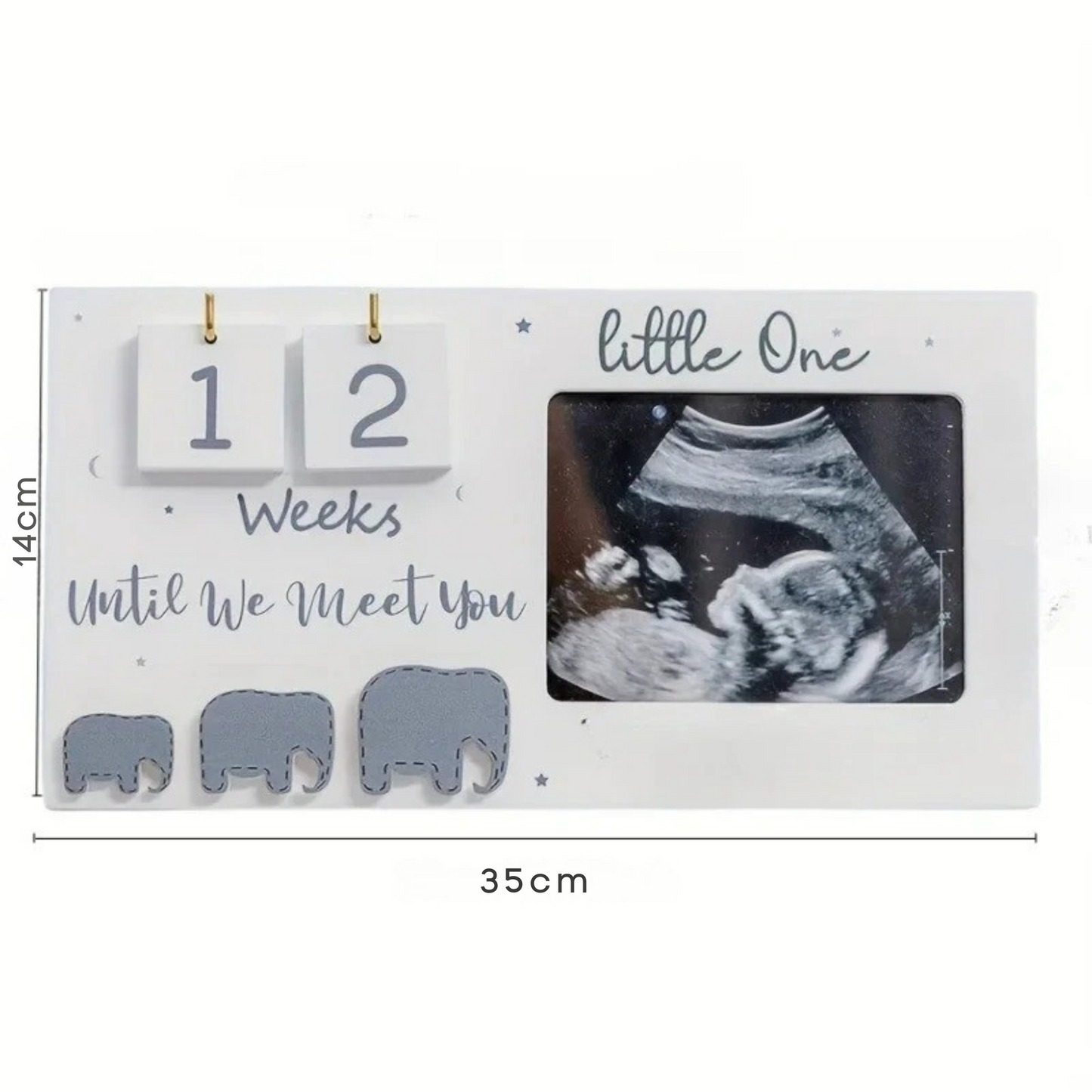 Baby Ultraschallbilder Fotorahmen mit Countdown - personalisierbar
