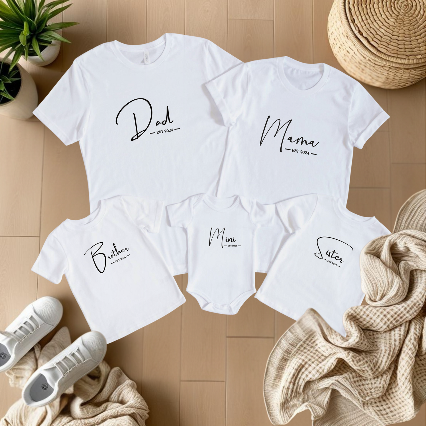 Partnershirts zur Schwangerschaftsverkündung - passend zum Familienshooting