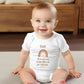 Baby Body christlich als Geschenk zur Geburt, minimalistisch Geschenkidee zur Taufe, kurzarm Body Glaube für Junge und Mädchen
