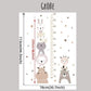 personalisierter Wandsticker mit Messlatte fürs Kinderzimmer, Baby Geschenk Wandtattoo bzw Wandaufkleber mit Maßband