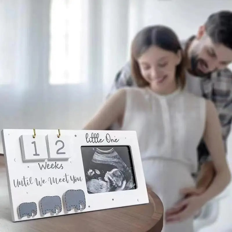 Baby Ultraschallbilder Fotorahmen mit Countdown - personalisierbar