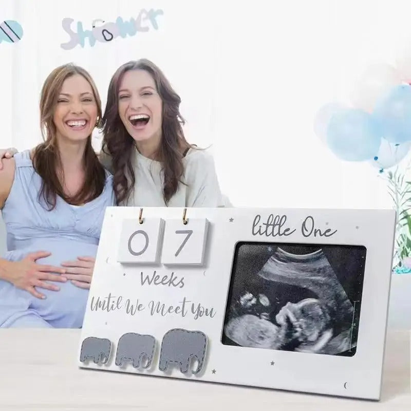 Baby Ultraschallbilder Fotorahmen mit Countdown - personalisierbar